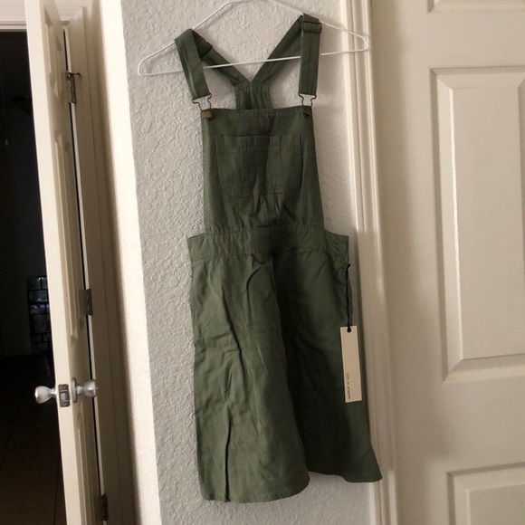Olive Overall Dress - Picture 1 of 2